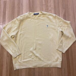 Polo Ralph Lauren Cotton Crewneck Sweater Men's Pre-owned Yellow XL